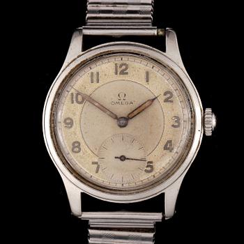 ARMBANDSUR, herr, stål, Omega, Suverän, 1940-tal.