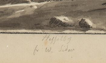 Ulrik Thersner, tuschlavering, daterad 1820.