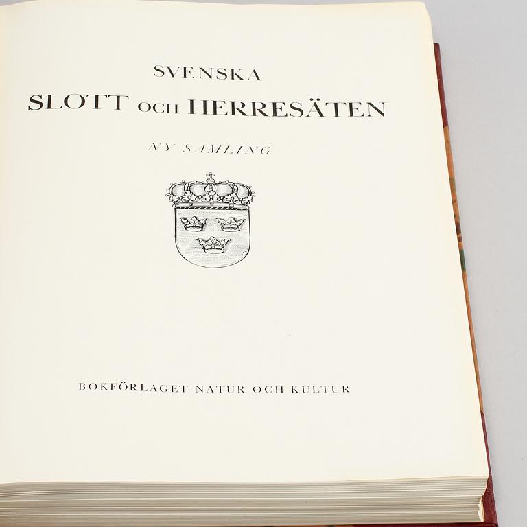 BÖCKER, 3 volymer, Svenska Slott och Herresäten, ny samling, Natur och Kultur 1934.