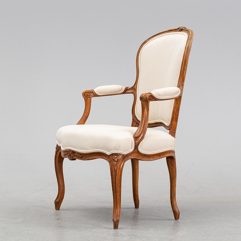 A Louis XV armchair by Claud II Sené, master in Paris 1769-1783.