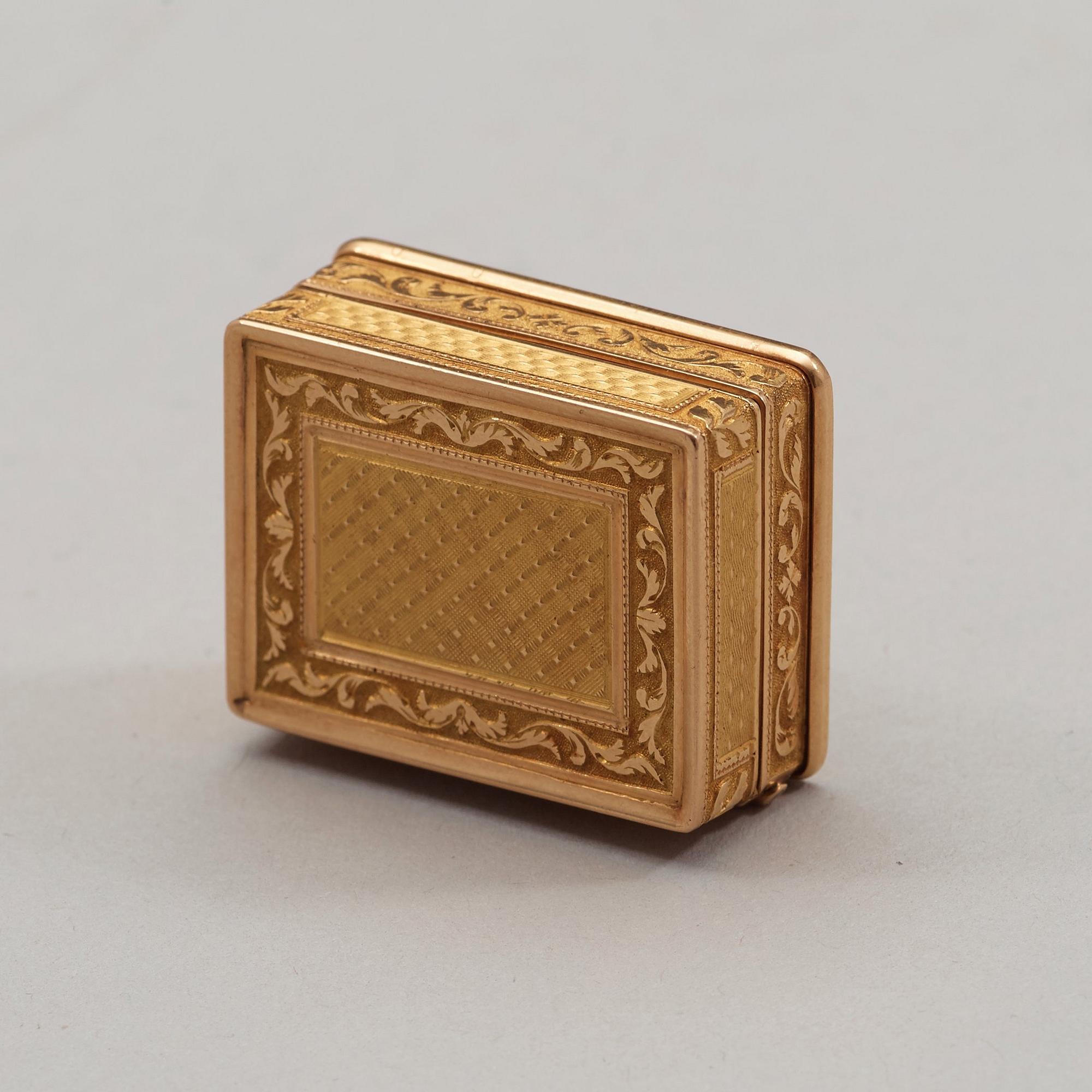 A French 19th century gold and micro mosaic vinigrette.