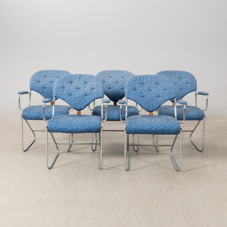 Sam Larsson, armchairs 5 pcs "Sam" for DUX late 20th century.