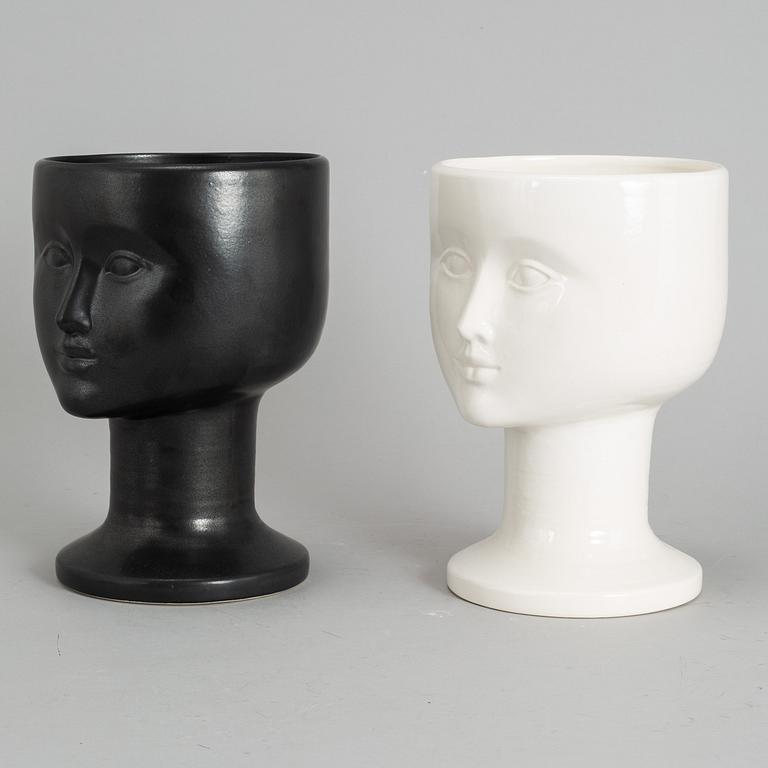 LISA LARSON, a pair of stoneware vases from K-Studion, Gustavsberg.