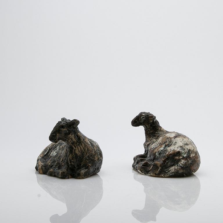 Henrik Allert, Sculptures, 2, ceramic, sheep.