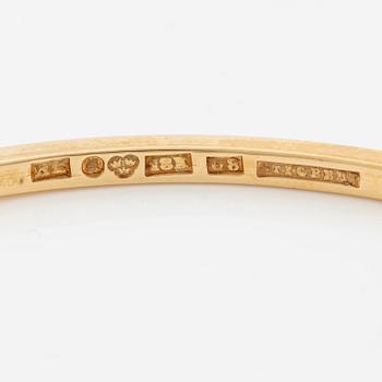 Armband 18K guld med trappslipad bergkristall, Stigbert.