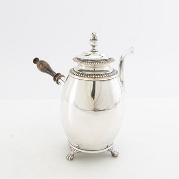 Coffee pot Empire style Skultuna silver plate early 20th century.