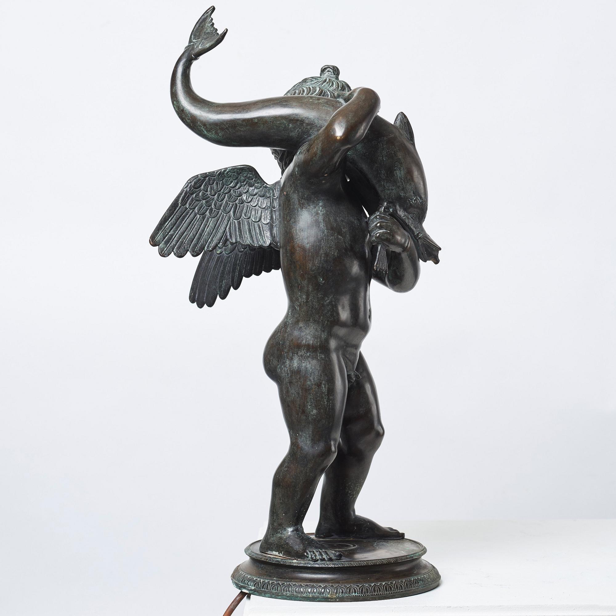 FONTÄNSKULPTUR, efter antiken, omkring år 1900.