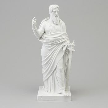 A bisquit figure of 'the Apostel Paulus' after Bertel Thorvaldsen. Royal Copenhagen, Denmark, 1860's.