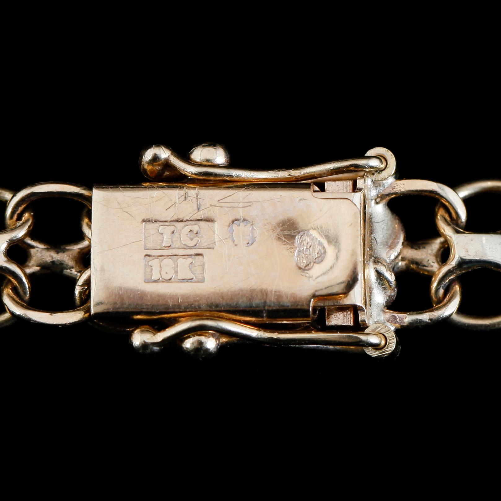 COLLIER, 18K guld, x-länk. Vikt ca 24 gram.