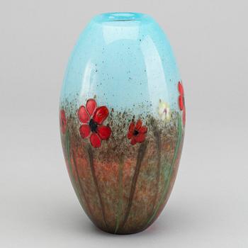 FRANCO MORETTI, a signed glass vase.