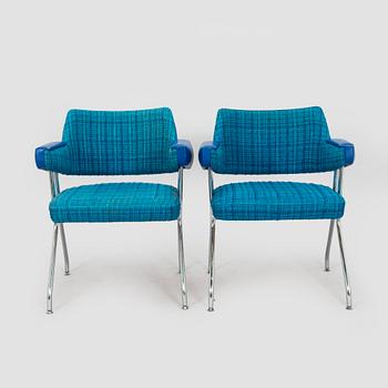 Nojatuoleja, 6 kpl, valmistaja Merva 1970-luku.