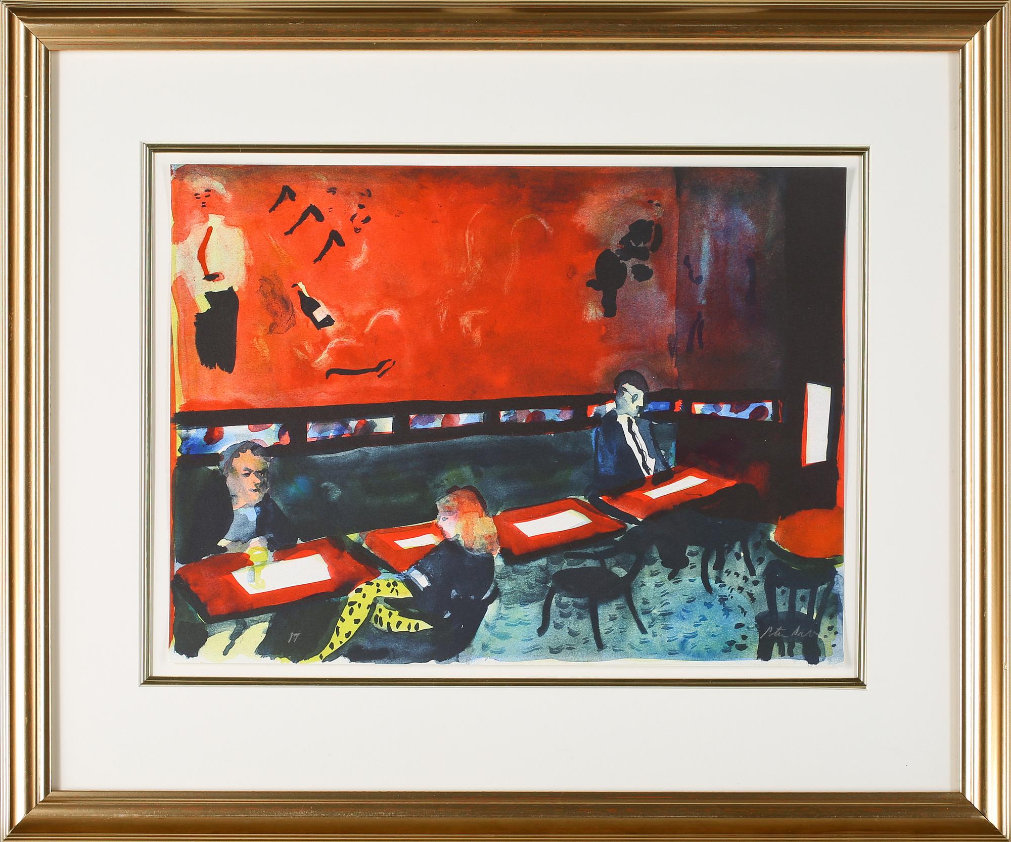 PETER DAHL, färglitografi, signerad, provtryck.