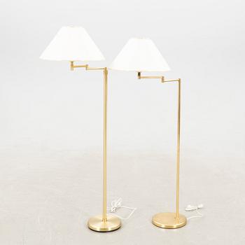 Floor lamps 2 pcs and wall lamp late 20th century.