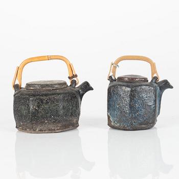 Gutte Eriksen, two teapots, two beakers and three jugs, Denmark.