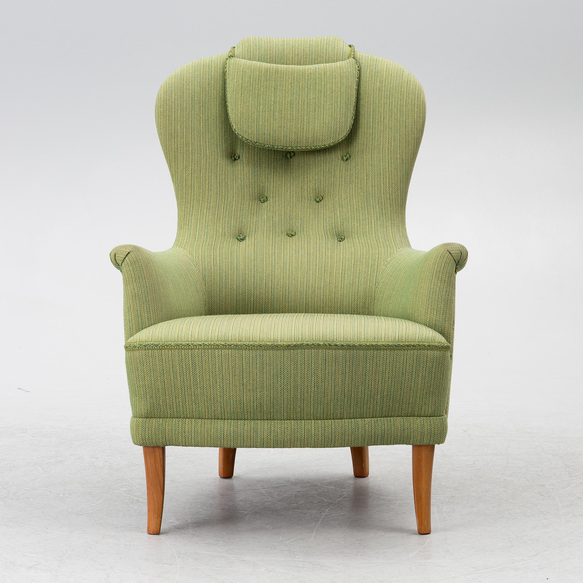 Carl Malmsten, a 'Farmor' armchair, AB O.H. Sjögren, Tranås, 1986.