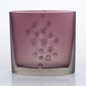 Tapio Wirkkala, glass vase, signed  Tapio Wirkkala - 3305.