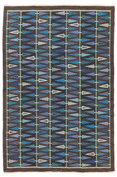 455. Ingrid Dessau, a carpet, flat weave, approximately 256 x 171 cm, signed KLH VP HM ID.