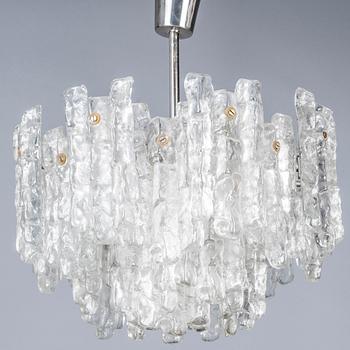 TAKLAMPA, "Ice block chandelier", J.T Design, Kalmar, Österrike, 1960-tal. Höjd ca 46 cm.