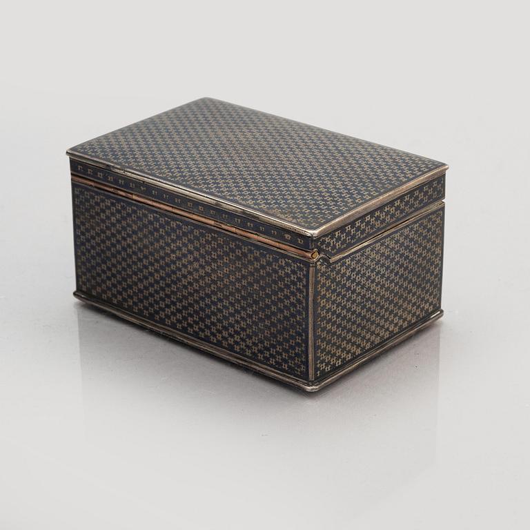 A Russian silver box, assay master Nicholai Bubrovin, Moscow 1831.