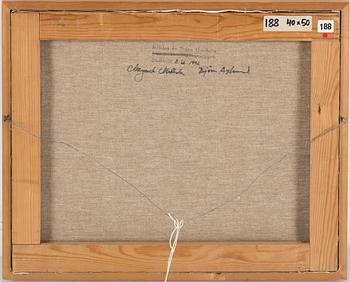 THAGE NORDHOLM, oil on canvas, authentification on verso.