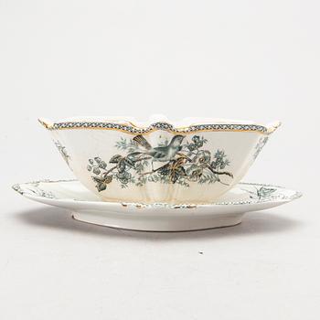 MATSERVIS, 45 delar, flintgods, Växjö Guld, Gustavsberg, omkring år 1900.