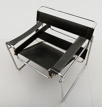 FÅTÖLJ, efter Marcel Breuer, "Wassily", 1900-talets andra hälft.
