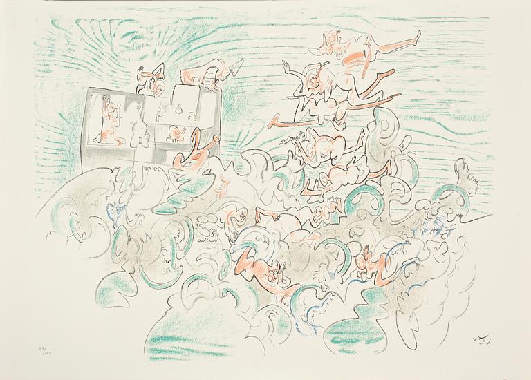 ROBERTO MATTA, mapp, "5 litographies", signerade och numrerade 47/100.