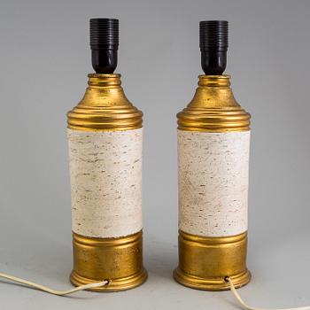 A pair of table lamps, Bitossi for Bergboms, 1960´s/70´s.