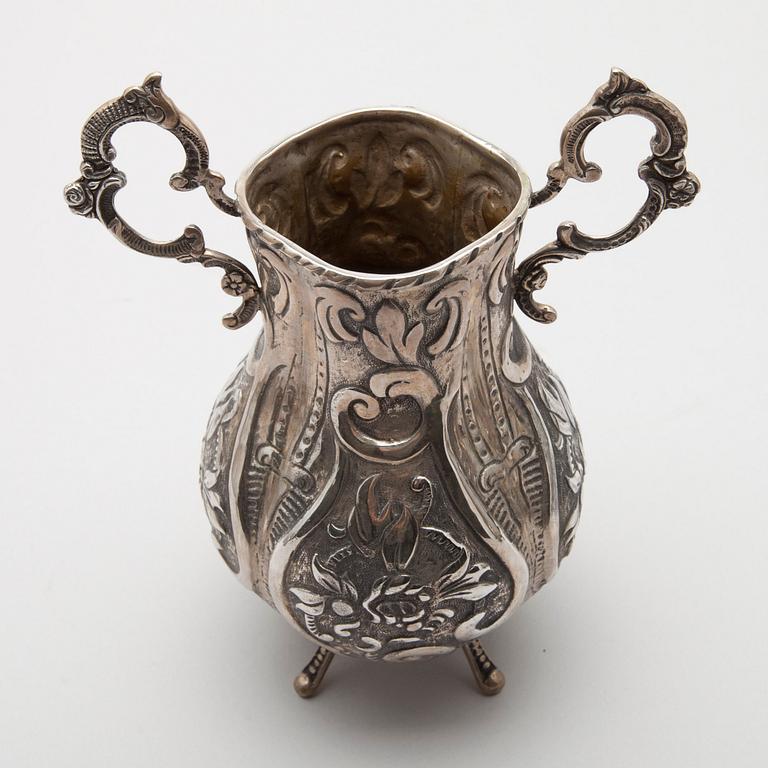 KAFFESERVIS, 4 delar, silver, Reino Johannes Harju, Helsingfors 1967. Vikt tot. 1598 g.