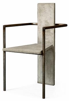 814. A Jonas Bohlin concrete and iron chair "Concrete", Källemo.