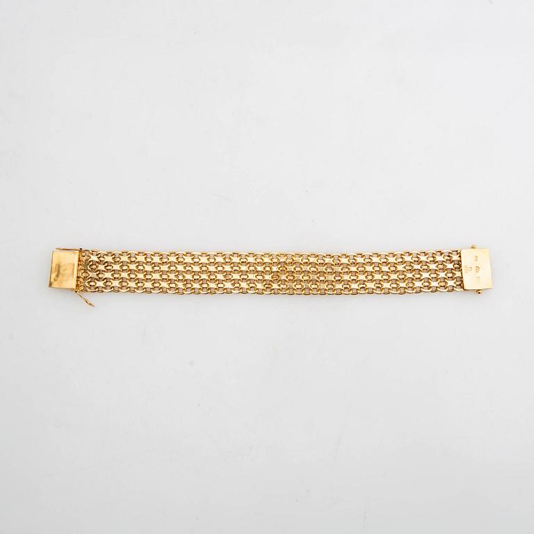 Armband  X-länk 18K guld Mary Kvoch Stockholm 1958.