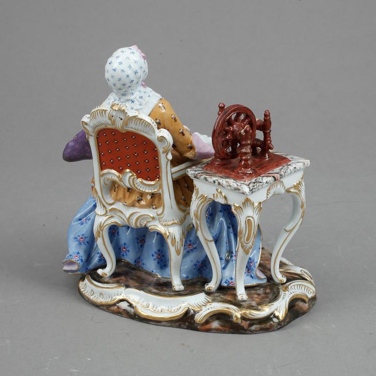 FIGURIN, porslin, Meissen, sent 1800-tal.