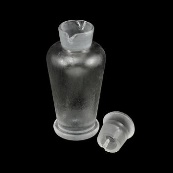 GLASSERVIS, 9 delar, "Iced", Vicke Lindstrand, Orrefors, formgiven 1936.