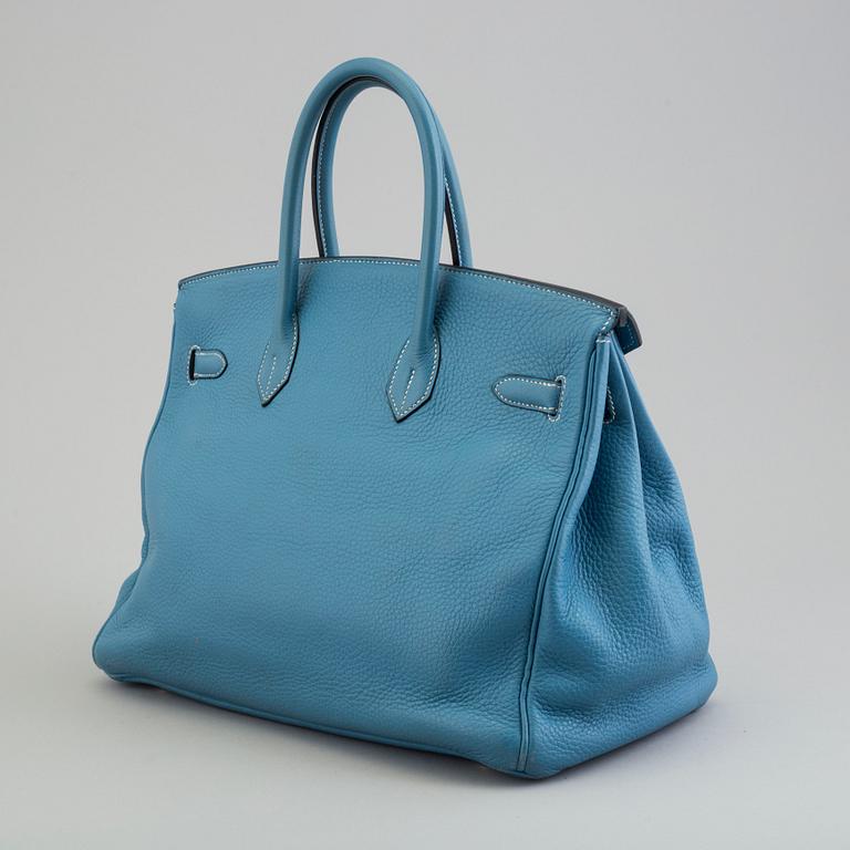 VÄSKA, Hermès "Birkin 35 cm" Bleu.