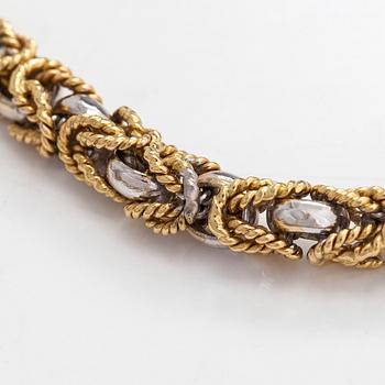 Halsband, 18K vit-/gultguld. Schweiz.