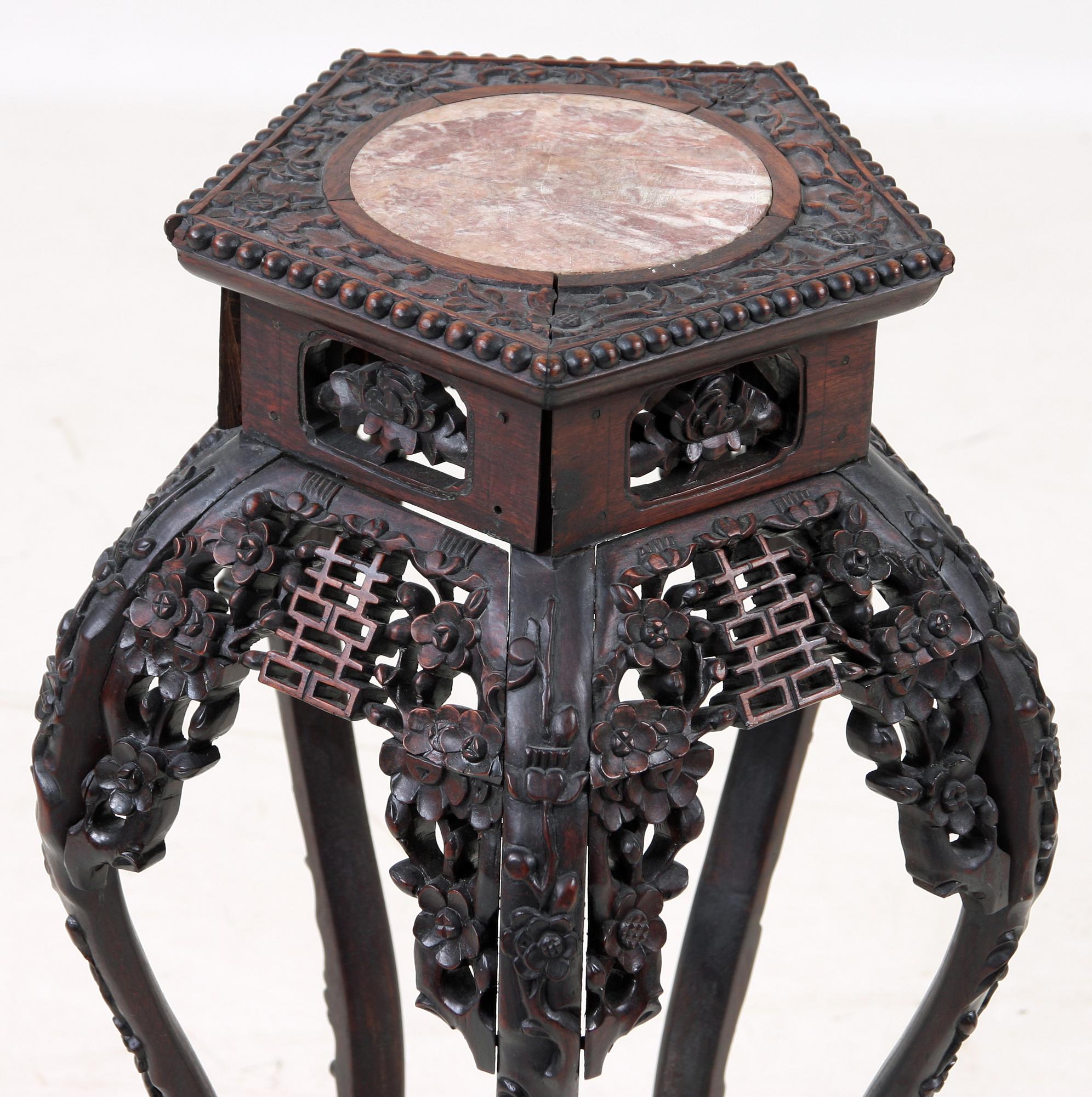 PIEDESTAL, orientalisk, 1900-tal.