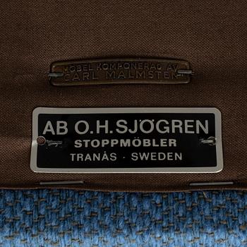 CARL MALMSTEN, fåtölj, "Hemmakväll", AB O.H. Sjögren, Tranås.