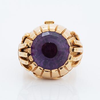 Amethyst ring with locket.