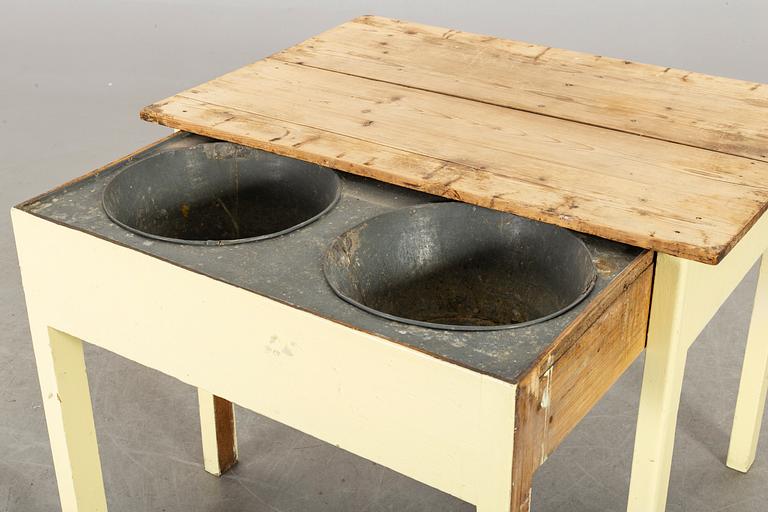 An early 1900's kitchen table.