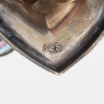 Ljusstakar, 2 par, jugend, WMF (Würtembergische Metallwarenfabrik), tidigt 1900-tal.