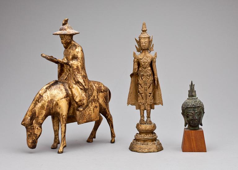 FIGURINER, 3st, brons, bland annat Thailand.