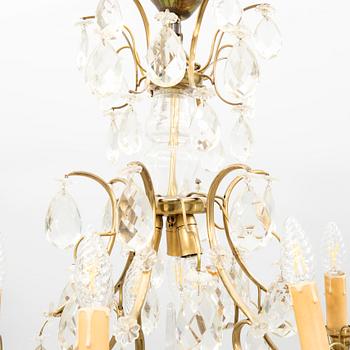 Chandelier in Baroque style, mid-20th century.