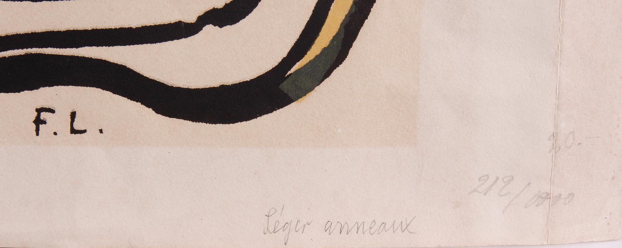 LEGER, FERNAND, efter, litografi. Numr 212/1000.