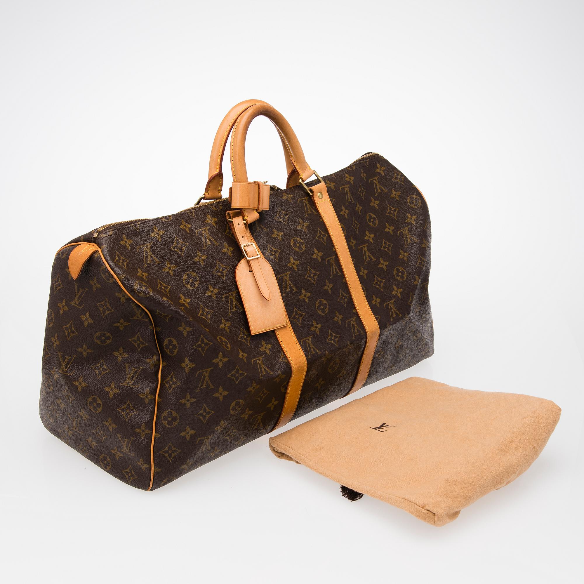 MONOGRAM CANVAS KEEPALL 50 BAG.
