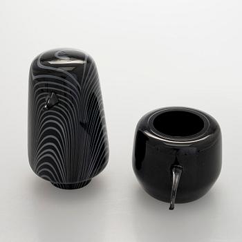 Matti Klenell, lasilintu, "Harakka Veli", signeerattu M. Klenell Iittala.