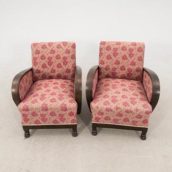 Armchairs, a pair from the first half of the 20th century.