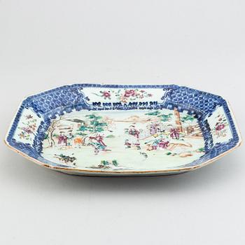 Serveringsfat, kompaniporslin. Qingdynastin, Qianlong (1736-95).