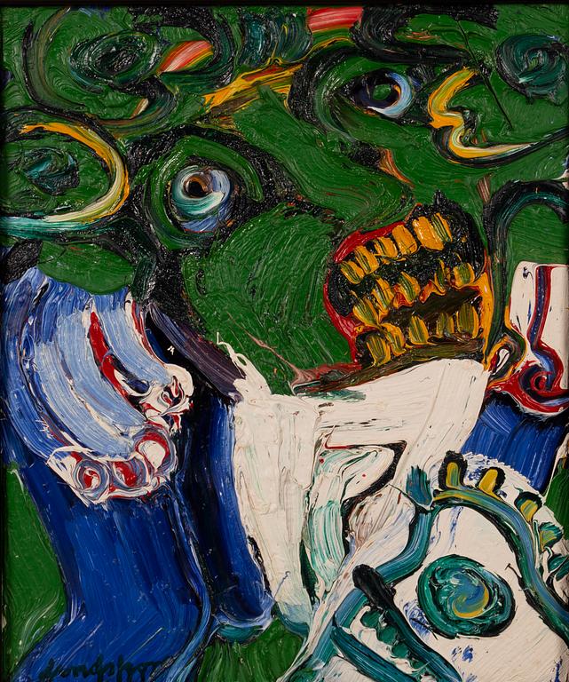 Bengt Lindström, Green figure with yellow teeth.