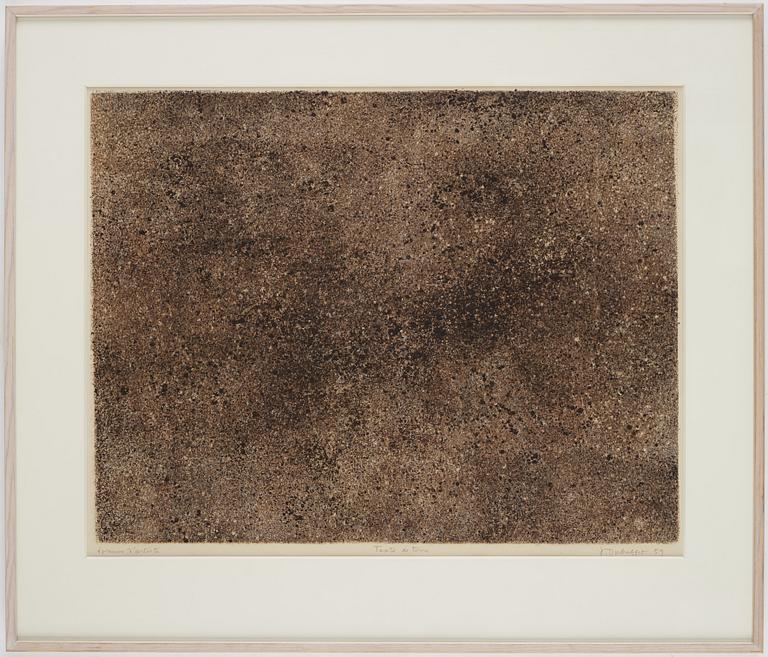 JEAN DUBUFFET, lithograph in color, signed, éprevue d' artiste, dated -59.