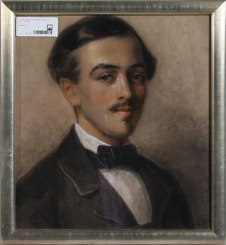 OKÄND KONSTNÄR, pastell, Frankrike, bär sign o dat 1856.